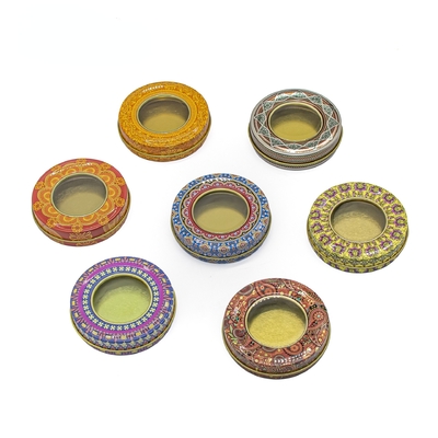 4 ออนซ์ 8 ออนซ์โลหะดีบุกเทียนภาชนะ Jars 70x20mm Round