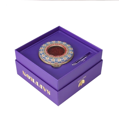 Saffron สี่เหลี่ยมกล่องดีบุกเครื่องสำอางบรรจุภัณฑ์ดีบุกบรรจุภัณฑ์