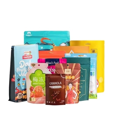 Stand Up Holographic Resealable Pouch ถุง Ziplock โฮโลแกรมอลูมิเนียมฟอยล์ 3 ด้าน Seal