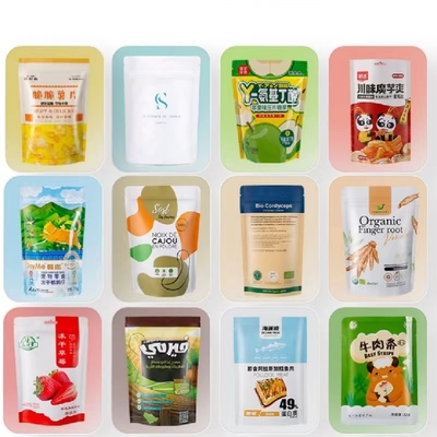 Stand Up Holographic Resealable Pouch ถุง Ziplock โฮโลแกรมอลูมิเนียมฟอยล์ 3 ด้าน Seal