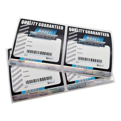 สติ๊กเกอร์โฮโลแกรมบรรจุภัณฑ์สีเงินสำหรับการพิมพ์บัตรประจำตัว 3d Warranty