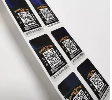 สติ๊กเกอร์โฮโลแกรมรหัส Qr ทำเอง ฉลากต่อต้านการปลอมแปลงด้วยเลเซอร์ดั้งเดิม