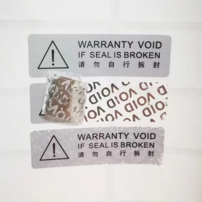 สติกเกอร์โฮโลแกรม 3 มิติต่อต้านการปลอมแปลง OEM โลหะนิกเกิล VOID ความปลอดภัยสำหรับการดูแลผิว