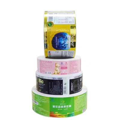 UV พิมพ์โลโก้เครื่องสำอางใสไวนิลไดคัทสติกเกอร์ใสแบบกำหนดเองกันน้ำ